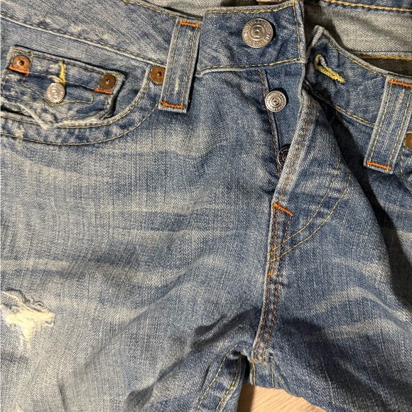 True Religion World Tour Cameron Button Fly Distressed Jeans - Picture 5 of 5